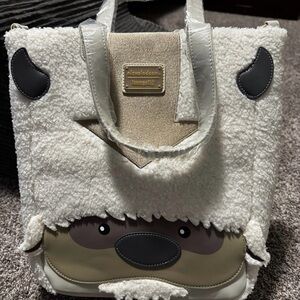 Loungefly x Nickelodeon Sherpa Appa Tote - Cream & Taupe
